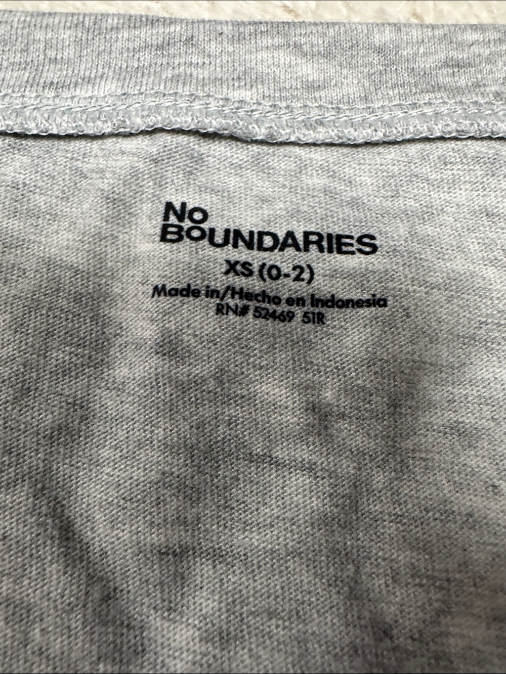 NO BOUNDARIES 2 PACK SEMI FITTED SHORT SLEEVE TEE GRAY & PINK XS NWT (0-2) - Picture 9 of 11